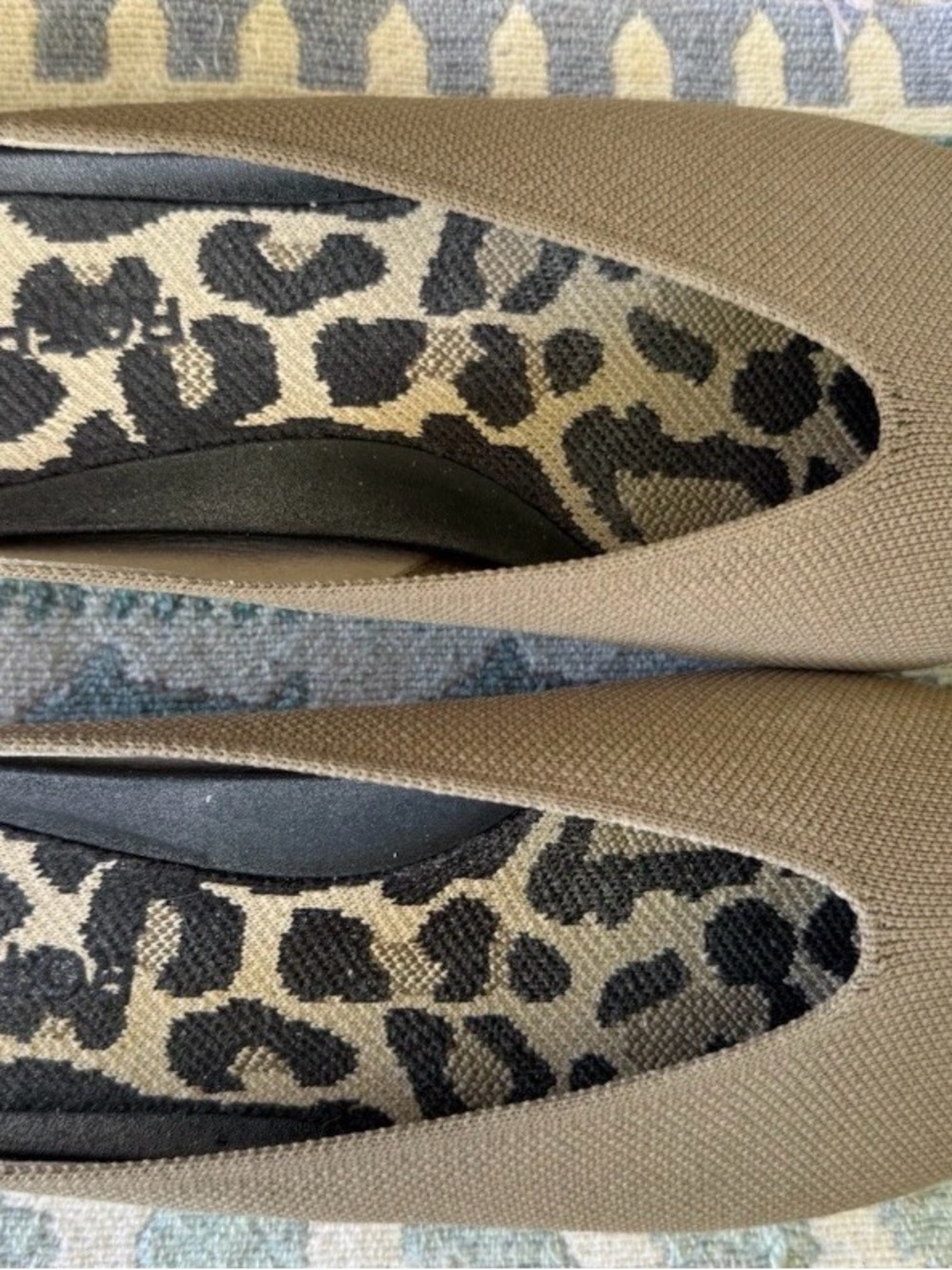 Rothy's Portobello Slip-On Mules Flats with Leopard Insole